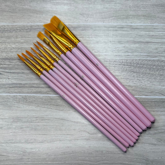 Brush Set - 10 pieces - pink