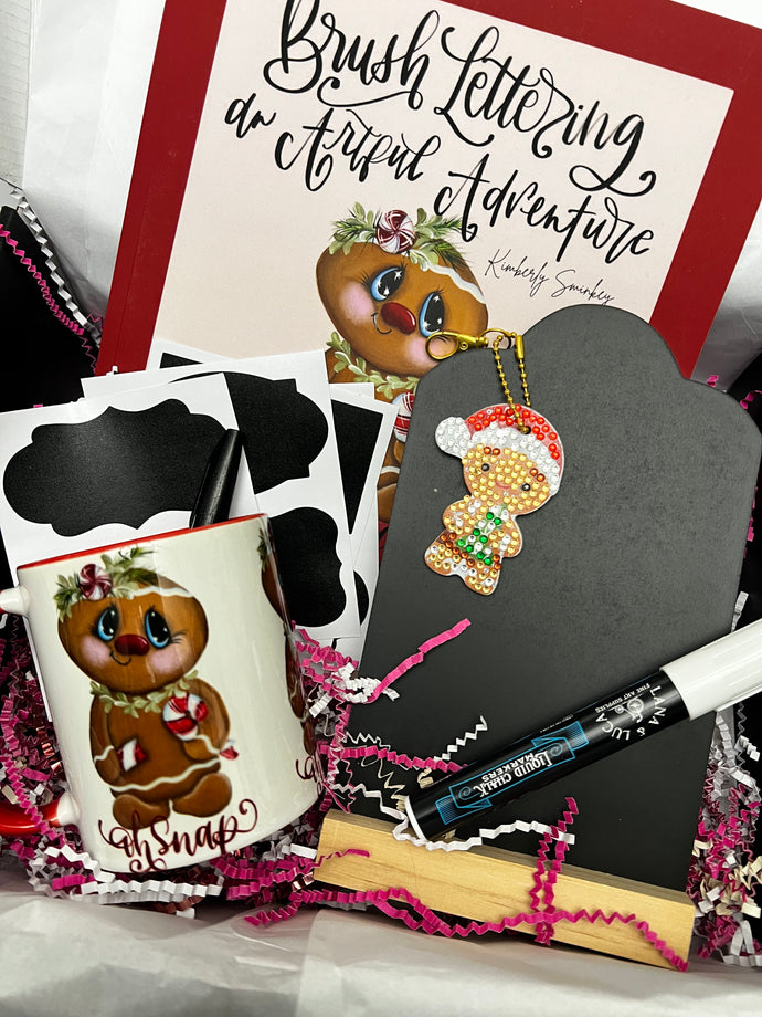 Brush Lettering Special Edition Holiday Gift Set w/ Gingerbread Mug Collector's Edition