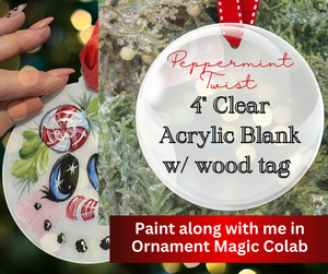 4 Inch Clear Acrylic Blank Ornament Kit