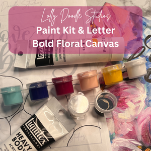 Bold Floral Canvas Art Paint Kit - *VIDEO Tutorial SOLD SEPARATELY
