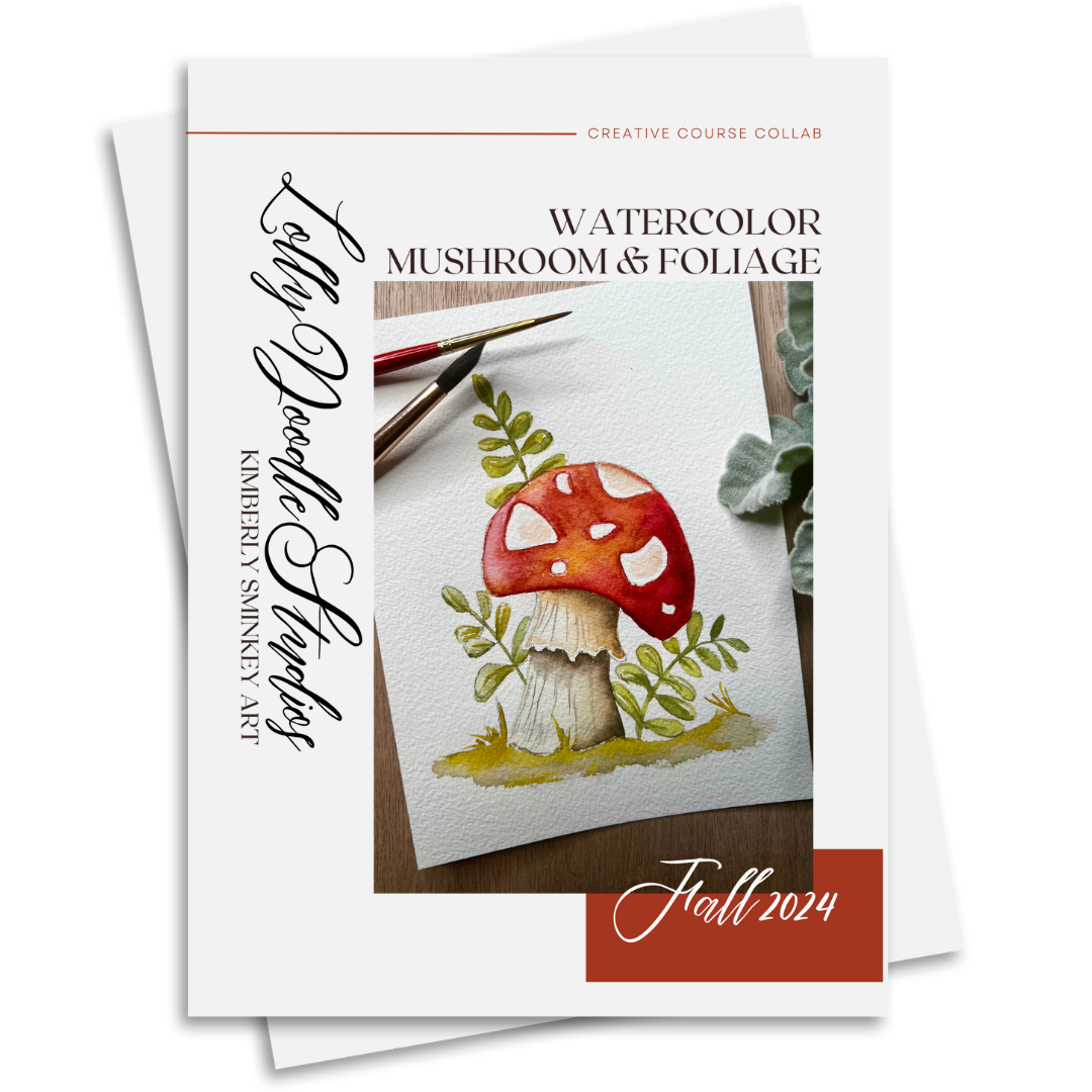 Fall Flair Mushroom & Greenery Watercolor KIT