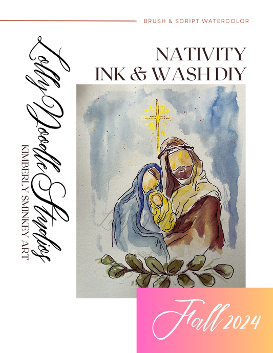 Nativity Watercolor DIY KIT - Jesus, Mary & Joseph with Video Instruction