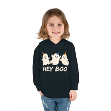 Hey Boo, Halloween Party Ghost Unisex Toddler Pullover Fleece Hoodie