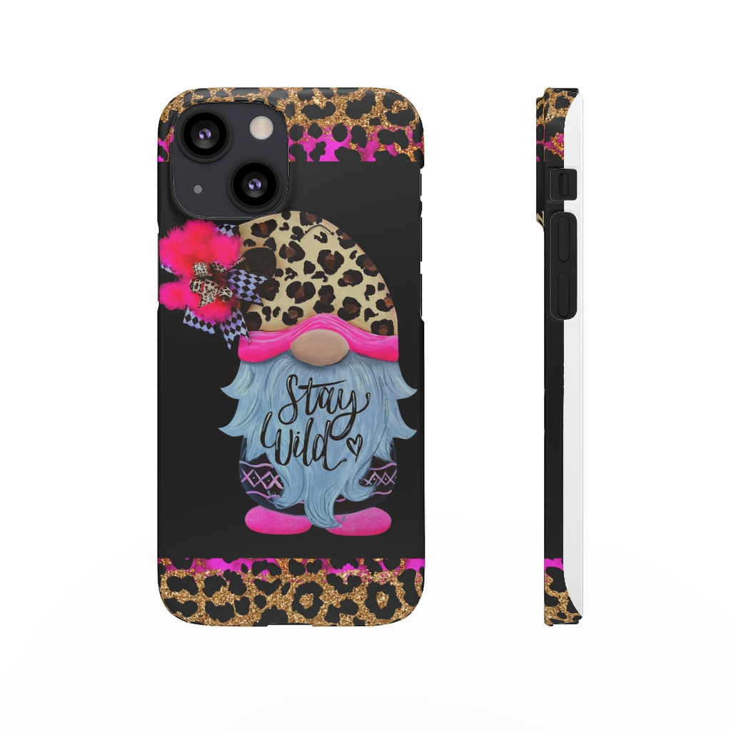 Snap Cases- nPHone Case- Stay Wild- LEOPARD GNOME