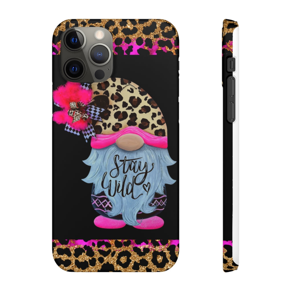 Snap Cases- nPHone Case- Stay Wild- LEOPARD GNOME