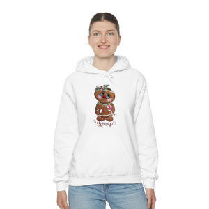 Gingerbread with candy cane Unisex Heavy Blend™ Hooded Sweatshirt