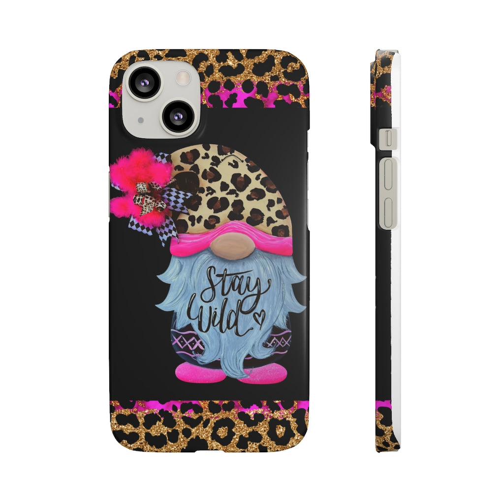 Snap Cases- nPHone Case- Stay Wild- LEOPARD GNOME