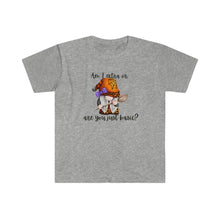 Halloween Gnome, Orange, purple,  Am I extra or are you just basic? Snarky humor, Unisex Softstyle T-Shirt