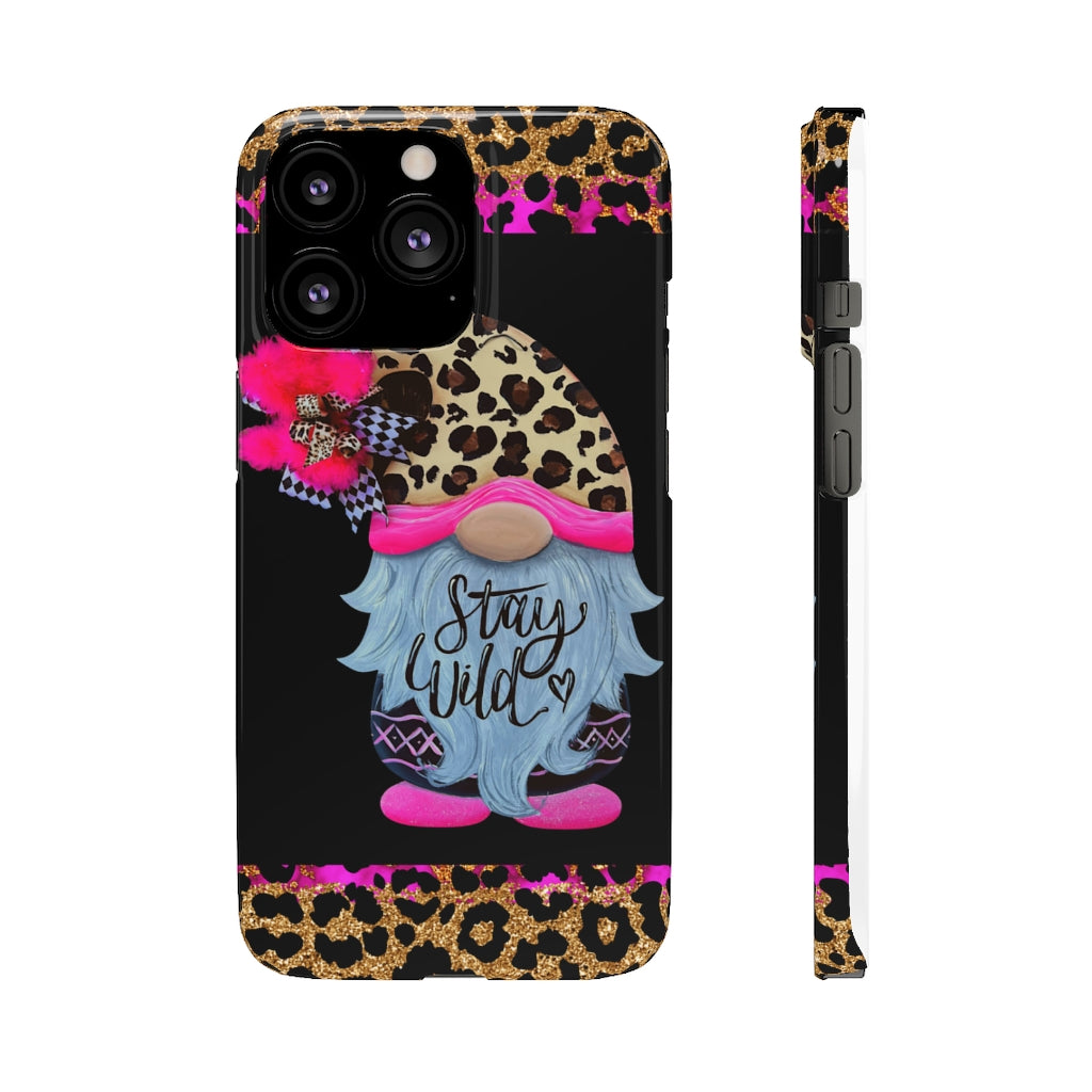 Snap Cases- nPHone Case- Stay Wild- LEOPARD GNOME