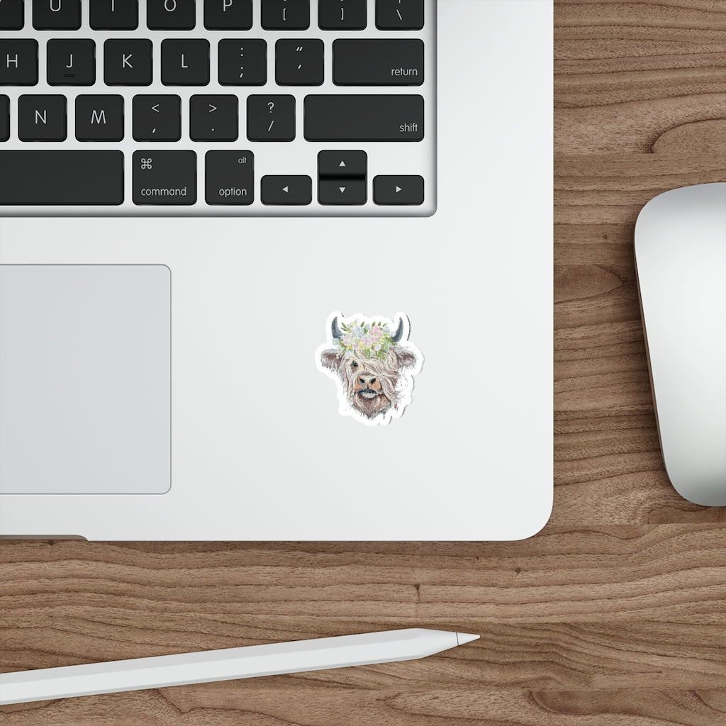 HIghland Cow - Die-Cut Stickers