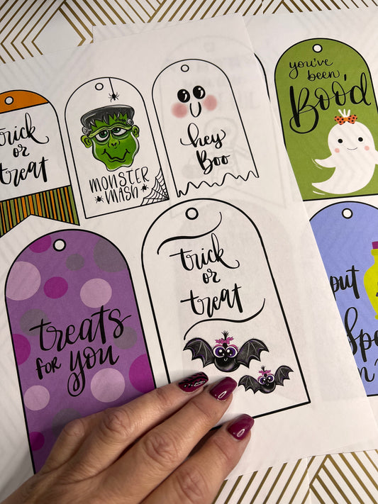 Halloween Printable Gift Tags for Gift Giving, classroom party, you’ve been boo’d