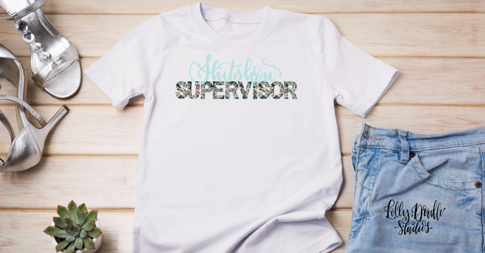 Shitshow Supervisor in pink, floral, cheetah print - Unisex Softstyle T-Shirt