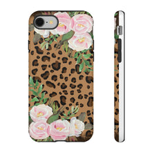 Cell  Phone -Tough Cases- Leopard print with pink flowers- origianl artwork