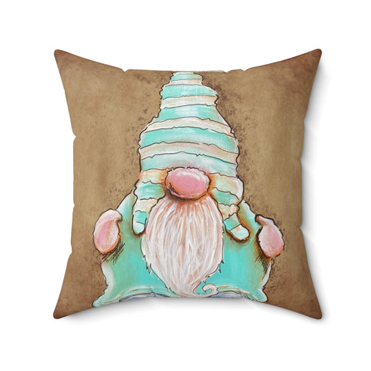 Pillow 20x20”, rustic brown pillowcase, Gnome, Farmhouse Pillow, Rustic gnome, Gnome Pillow, Gnome Pillow Christmas, pillow case gnome