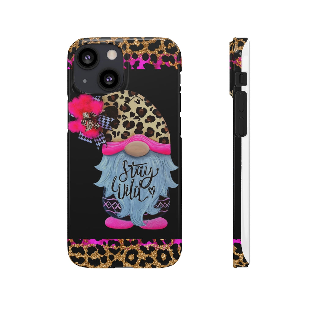 Snap Cases- nPHone Case- Stay Wild- LEOPARD GNOME