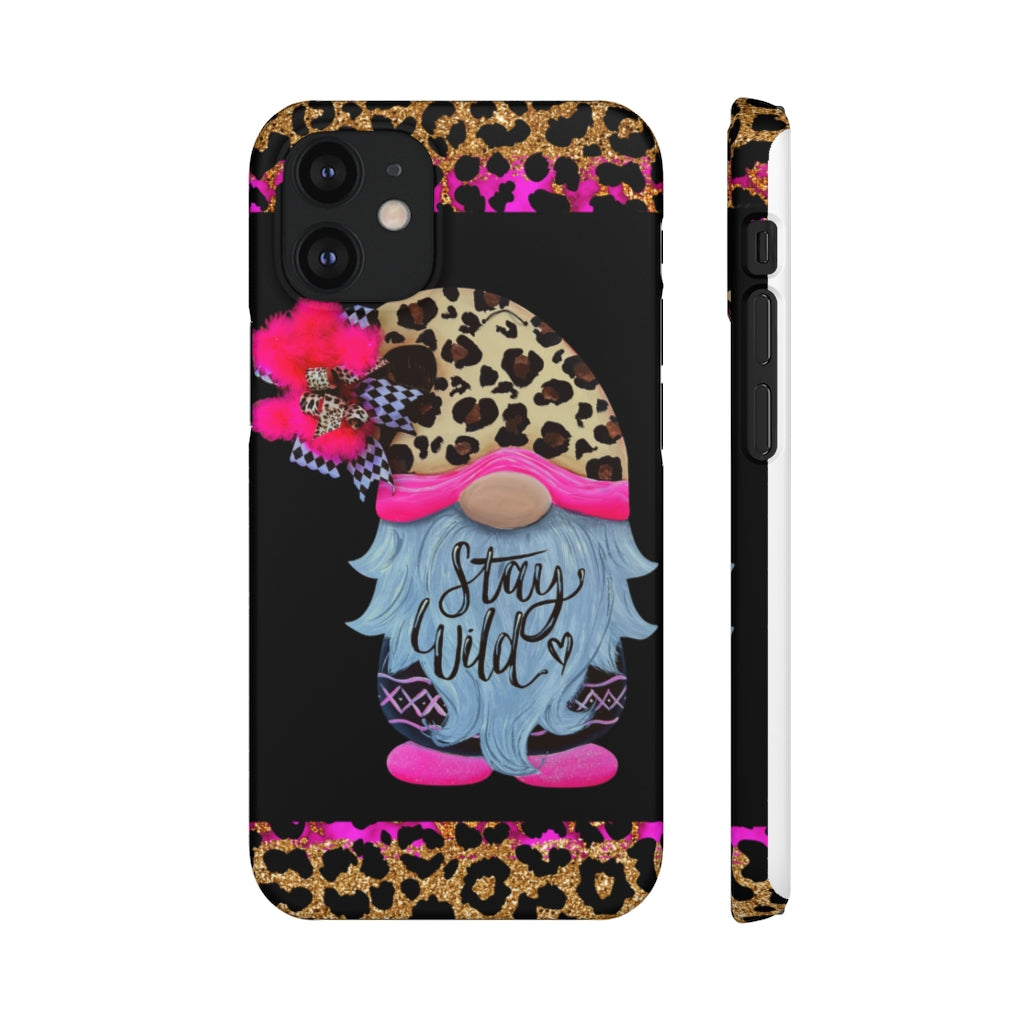 Snap Cases- nPHone Case- Stay Wild- LEOPARD GNOME