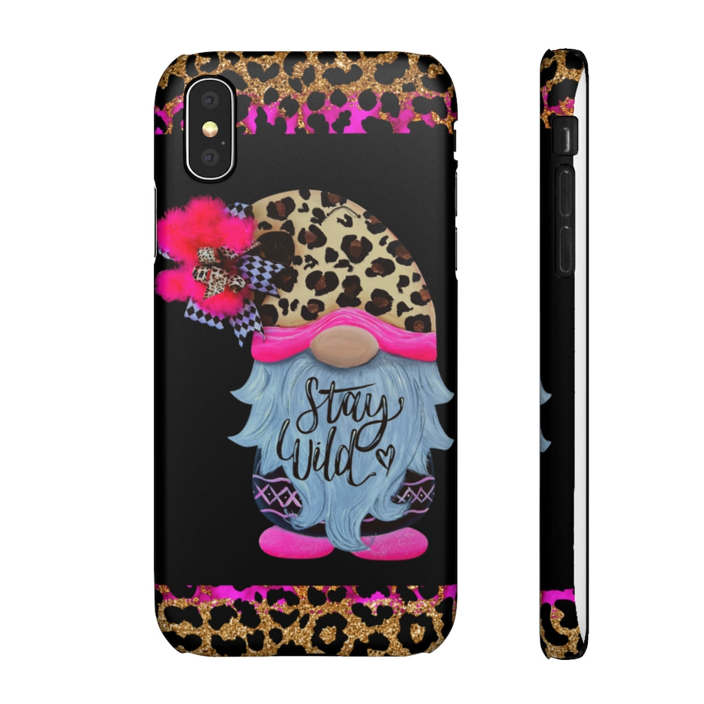 Snap Cases- nPHone Case- Stay Wild- LEOPARD GNOME