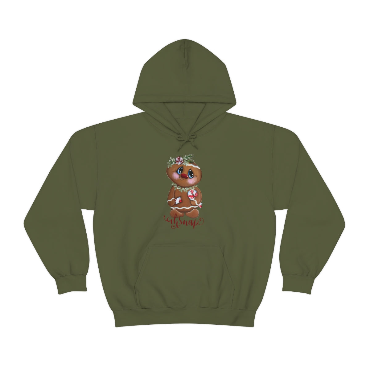 Gingerbread with candy cane Unisex Heavy Blend™ Hooded Sweatshirt