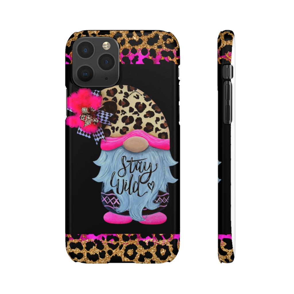 Snap Cases- nPHone Case- Stay Wild- LEOPARD GNOME