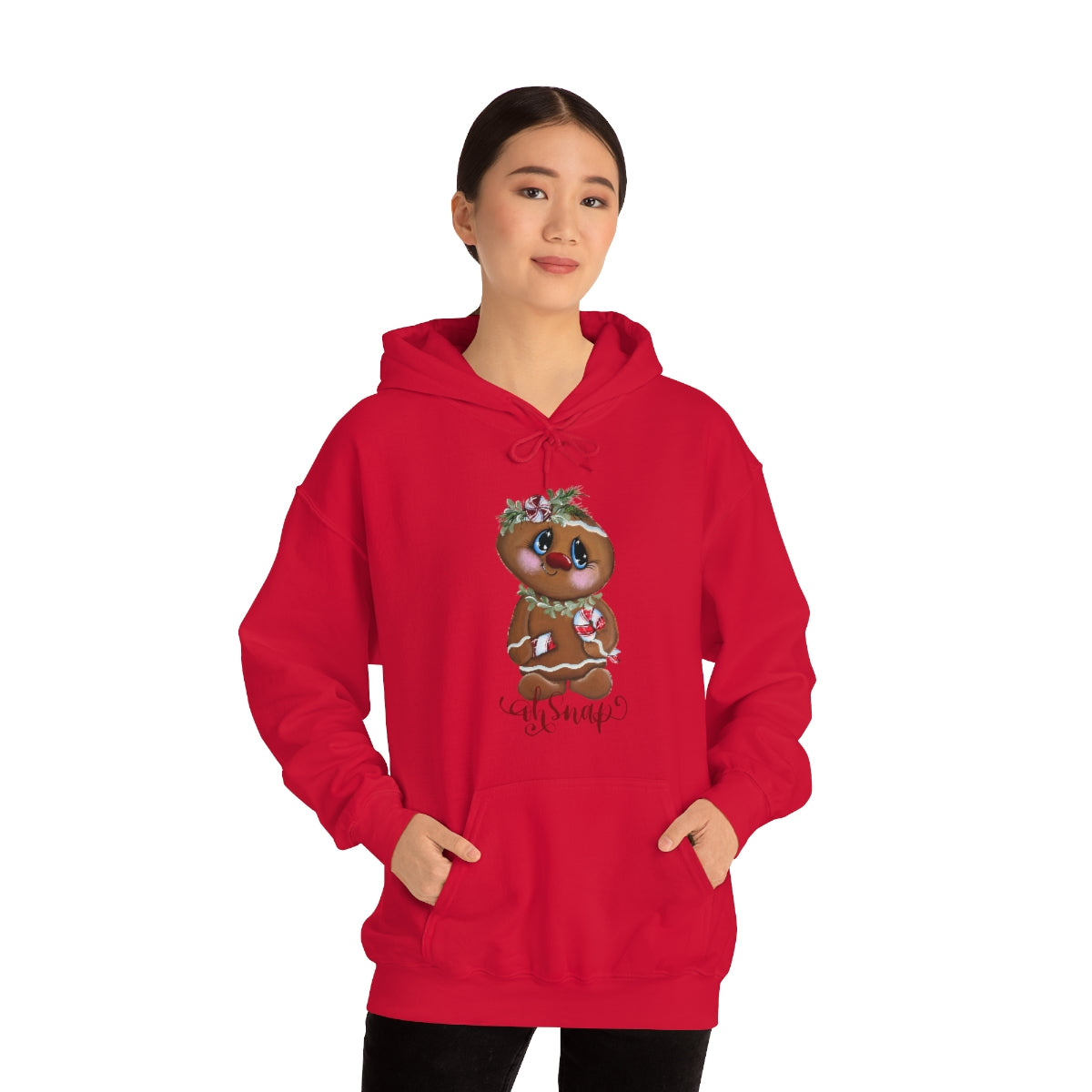 Gingerbread with candy cane Unisex Heavy Blend™ Hooded Sweatshirt