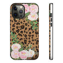 Cell  Phone -Tough Cases- Leopard print with pink flowers- origianl artwork