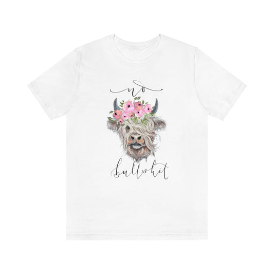 No Bullshit - Highland Cow Unisex Jersey Short Sleeve Tee