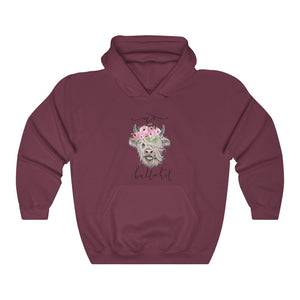 Unisex Heavy Blend™ Hooded Sweatshirt with Buttercup the Highland cow Orignal Artwork