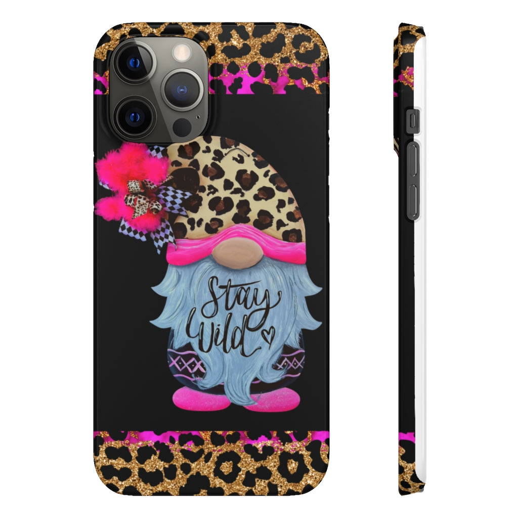 Snap Cases- nPHone Case- Stay Wild- LEOPARD GNOME