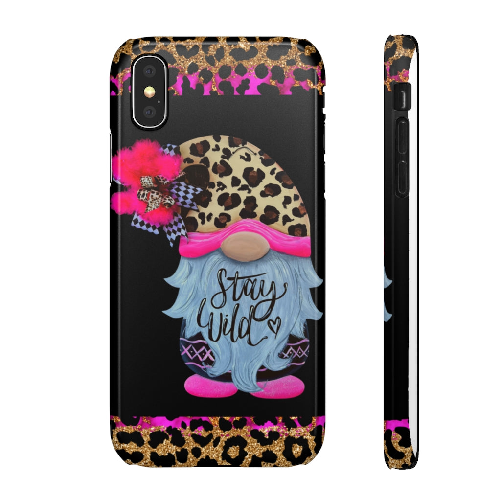 Snap Cases- nPHone Case- Stay Wild- LEOPARD GNOME