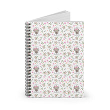 No Bullshit Spiral Notebook - Ruled Line- pink florals, highland cow