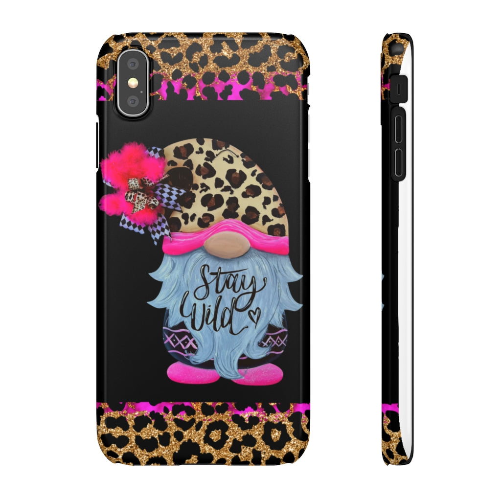 Snap Cases- nPHone Case- Stay Wild- LEOPARD GNOME