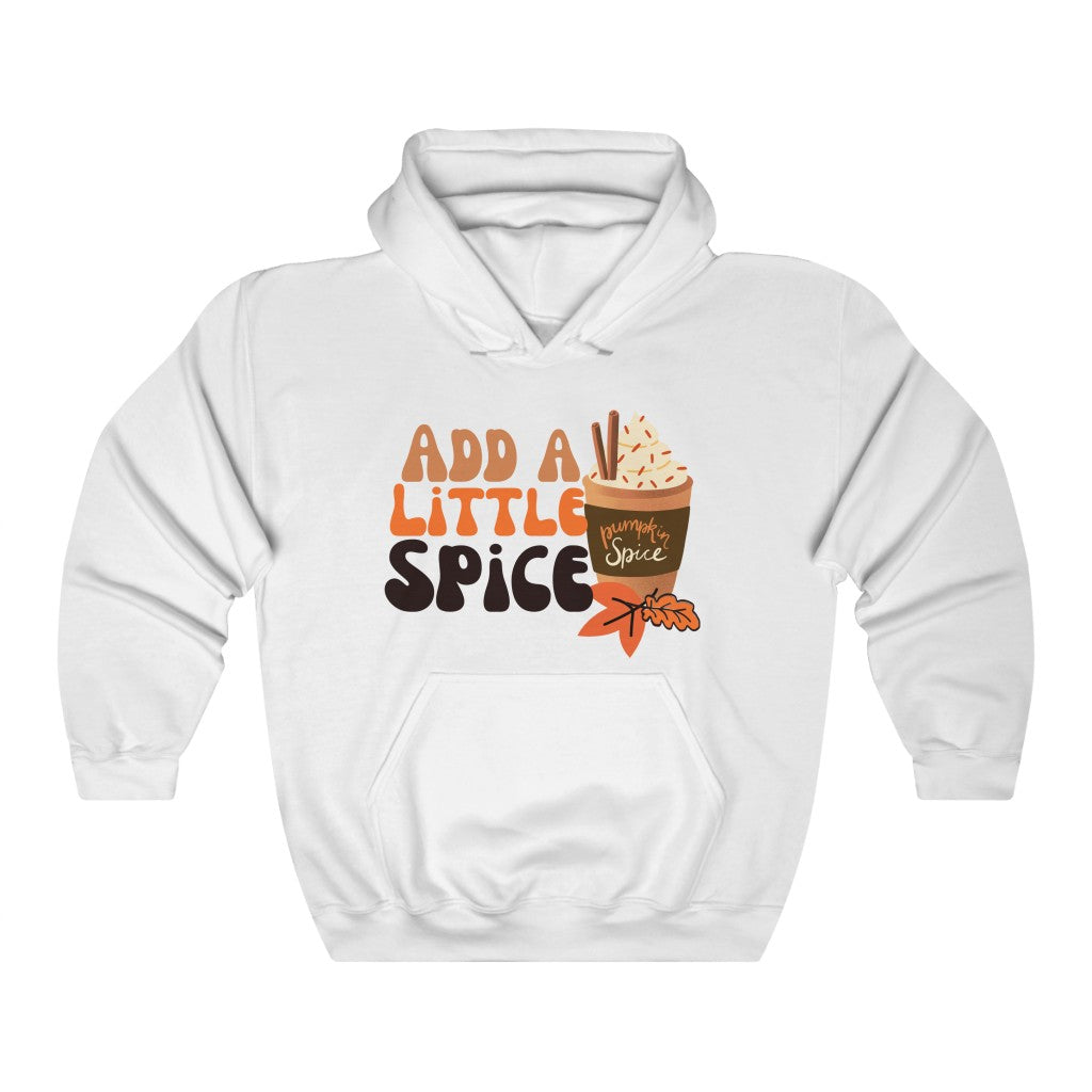 Add a little pumpkin spice Coffee Hot drink Retro Unisex Heavy Blend™ Hooded Sweatshirt
