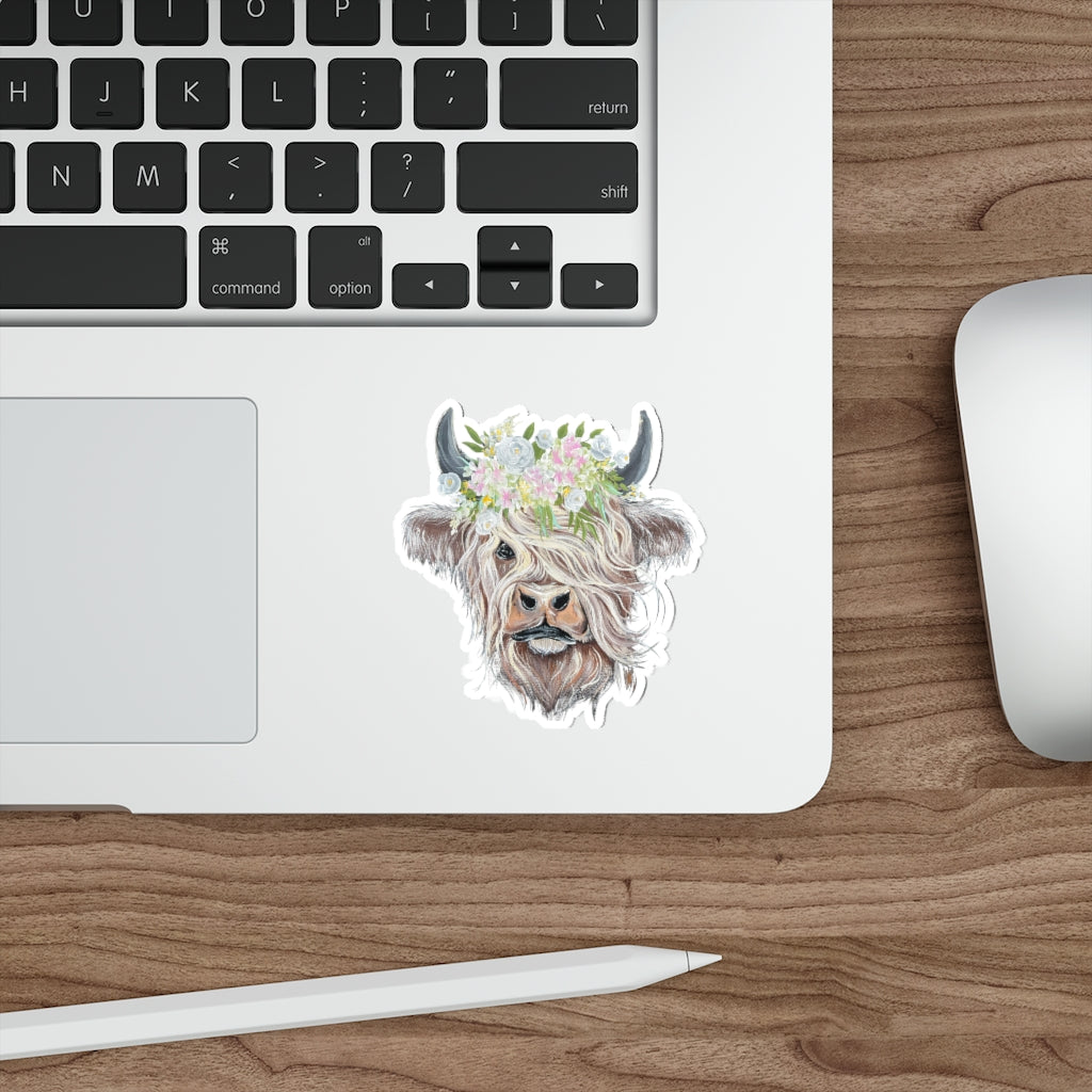 HIghland Cow - Die-Cut Stickers