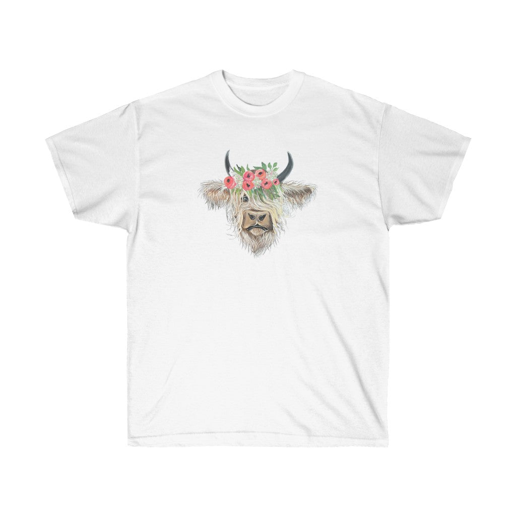 ‘Betty Jane” Highland Cow - Unisex Ultra Cotton Tee