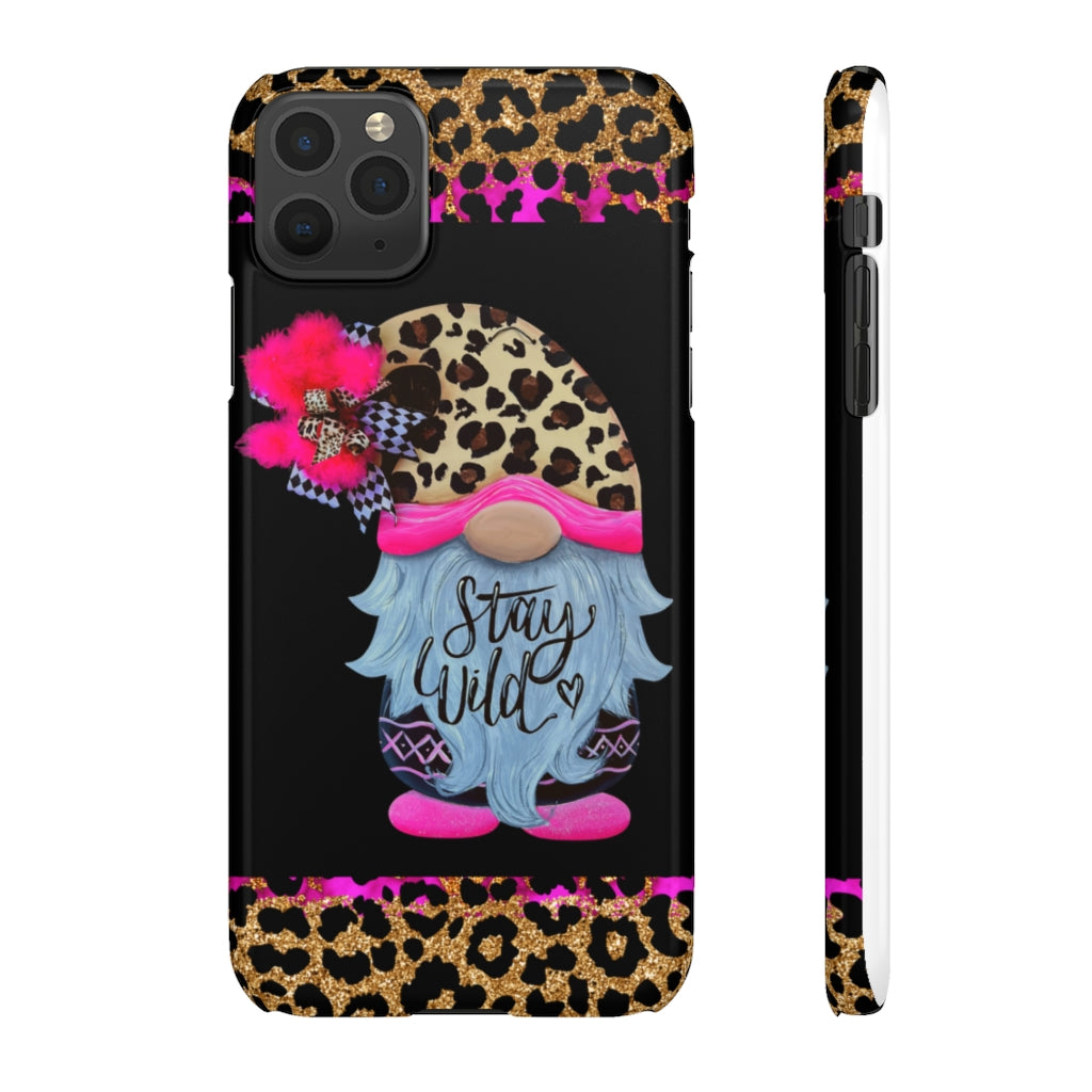 Snap Cases- nPHone Case- Stay Wild- LEOPARD GNOME