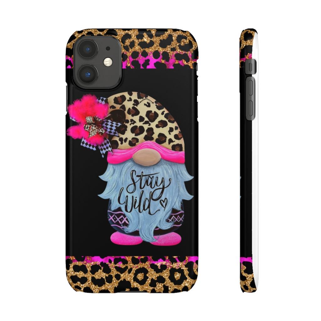 Snap Cases- nPHone Case- Stay Wild- LEOPARD GNOME