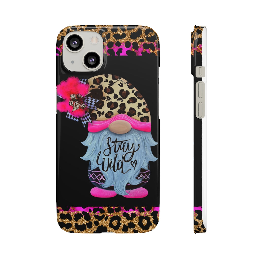 Snap Cases- nPHone Case- Stay Wild- LEOPARD GNOME