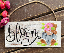BLOOM Gnome with flowerpot hat Sign